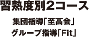 習熟度別2コース 集団指導「至高会」グループ指導「Fit」